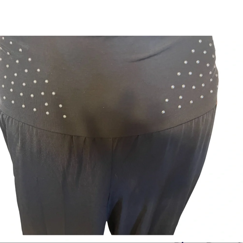 ISSEY MIYAKE - beautiful black, wide leg, Raw edge pants. - Picture 5 of 13